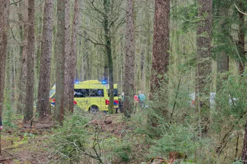 Persoon bekneld onder boom aan de Zwarte weg in Darp