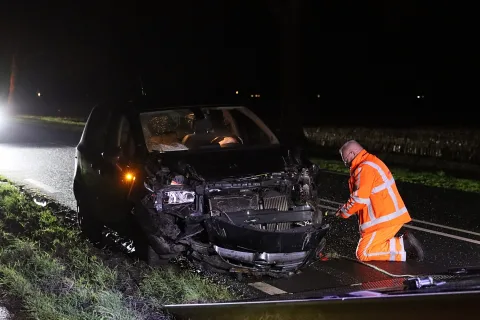Aanrijding op de Blokzijlseweg (N333) bij Scheerwolde
