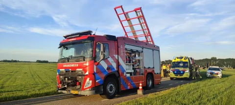 Motorrijders onderuit op de Kuinderdijk bij Baarlo