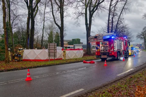 Ongeval op de Van Helomaweg bij Havelte