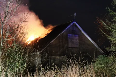 Wederom brand in leegstaande boerderij aan de Domeinenweg in De Blesse