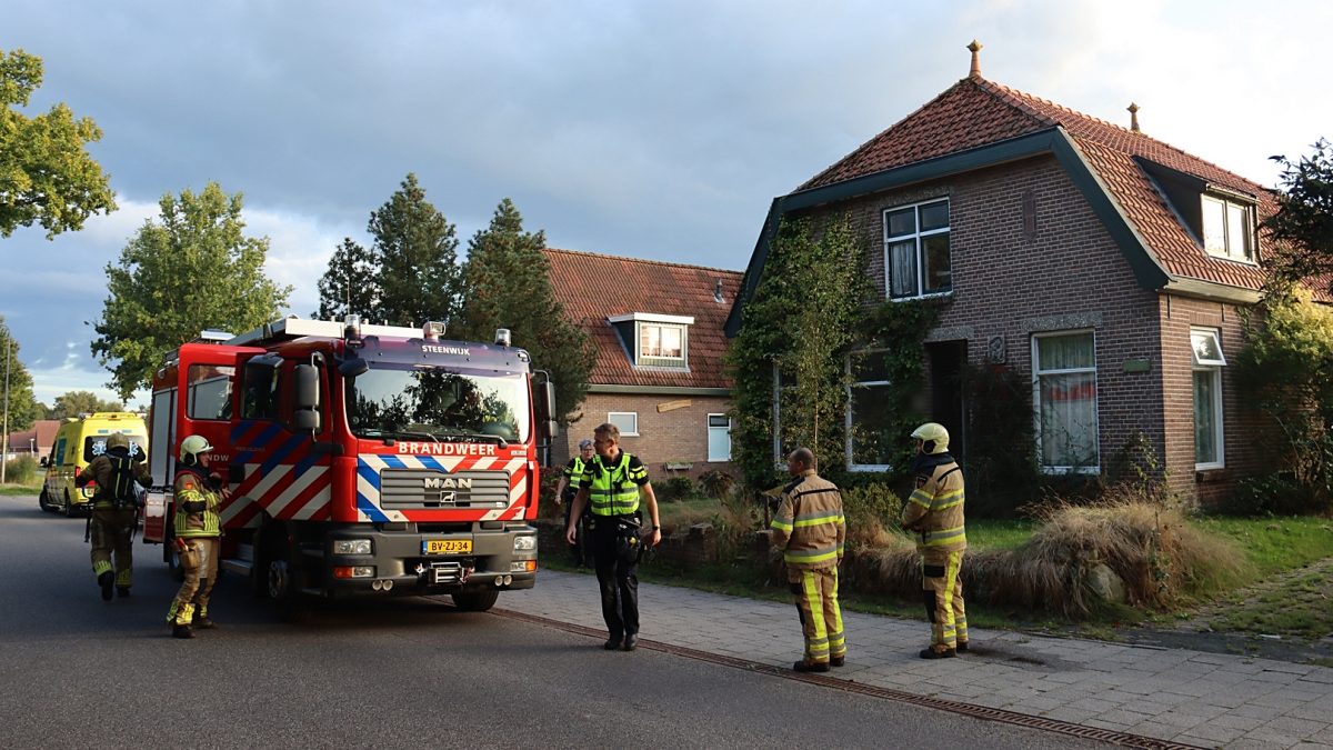 Brand in woning aan de Oldemarktseweg in Steenwijkerwold