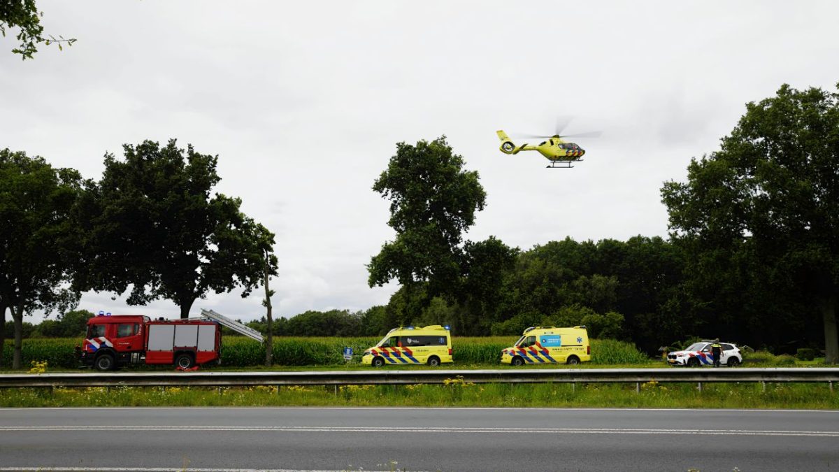 Fietser raakt te water aan de Rijksweg in Havelte en overlijdt ter plaatse
