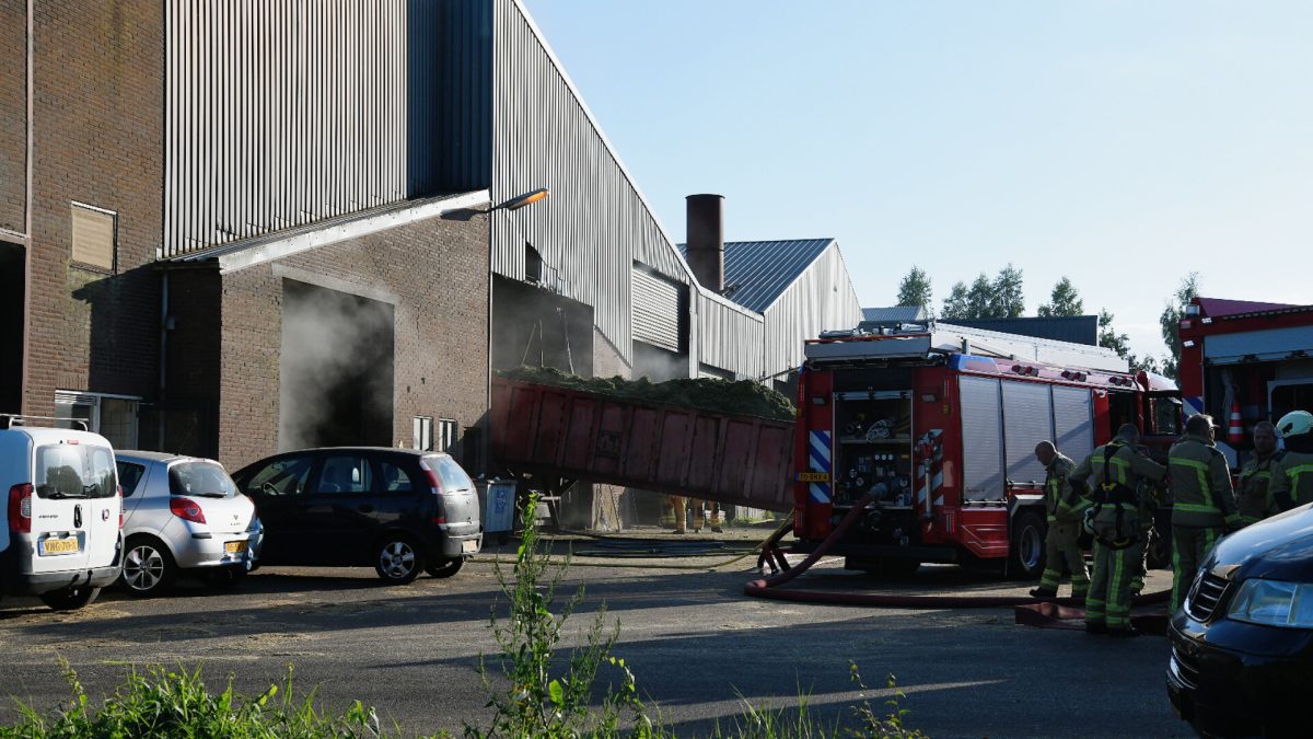 Brand bij grasdrogerij in Ruinerwold
